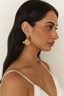 18K Gold Plated Universal Beauty Earrings Gold