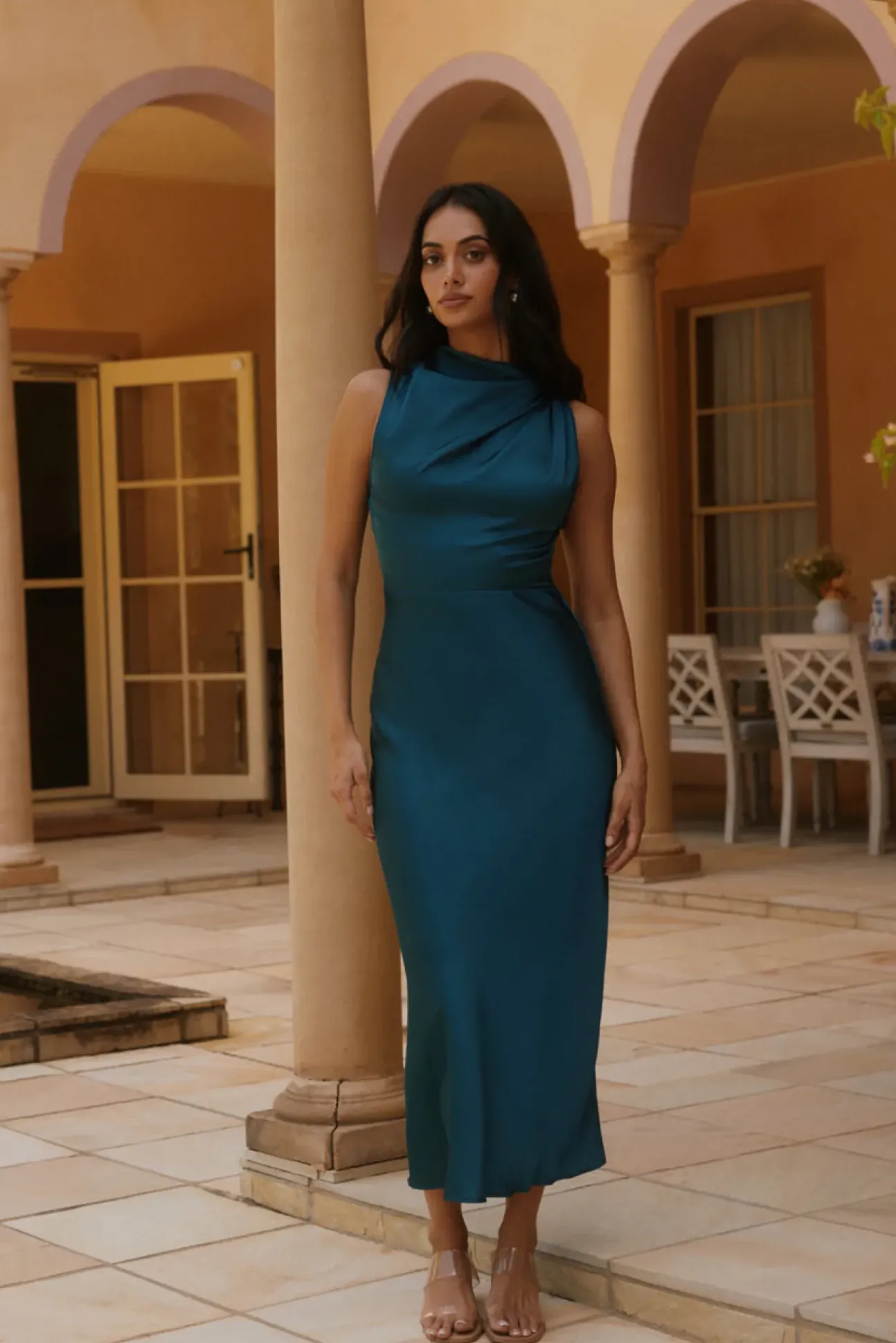 Kiki Waters Midi Dress Teal