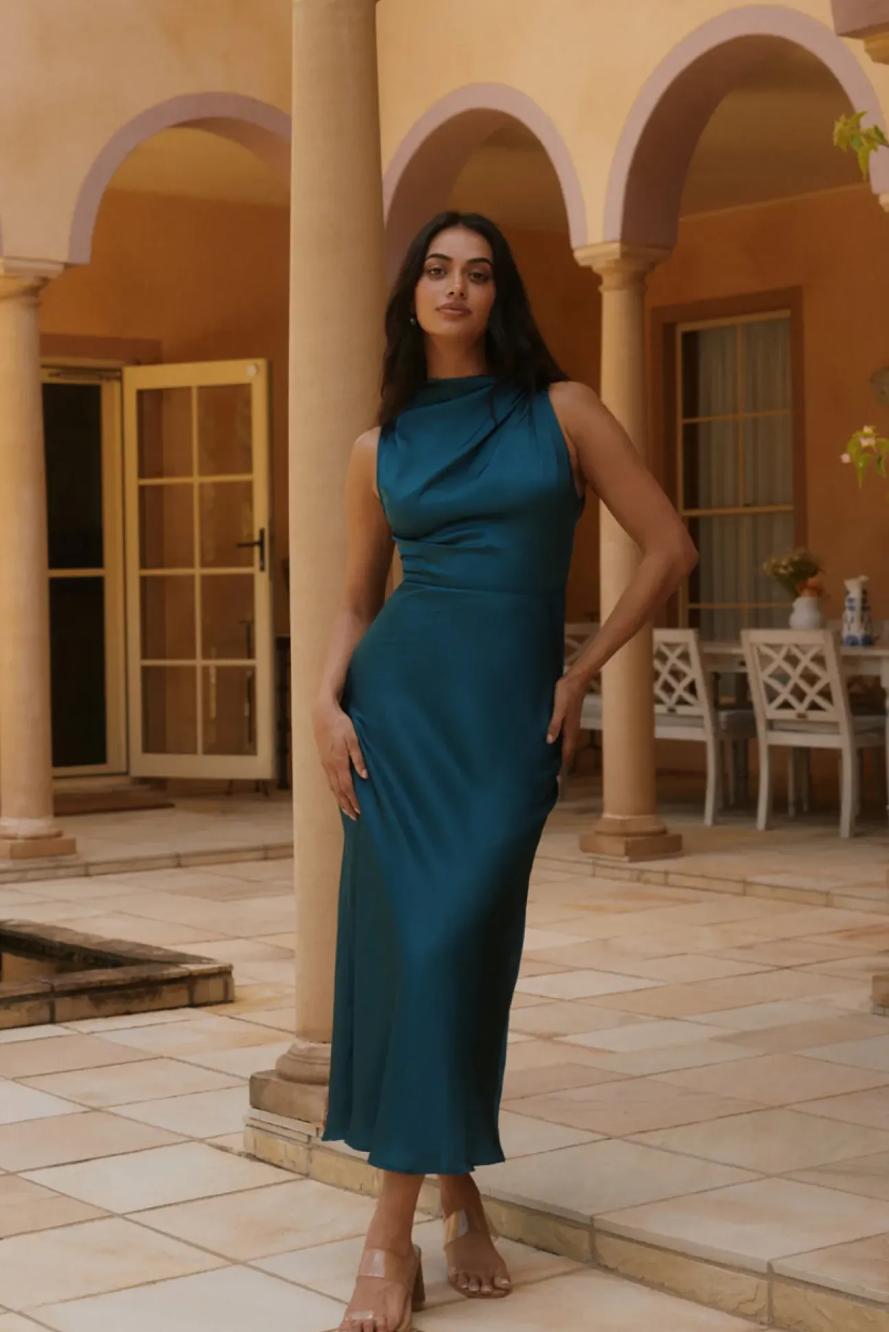 Kiki Waters Midi Dress Teal