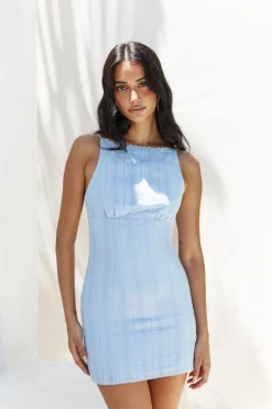 Kiss Me Quick Mini Dress Blue