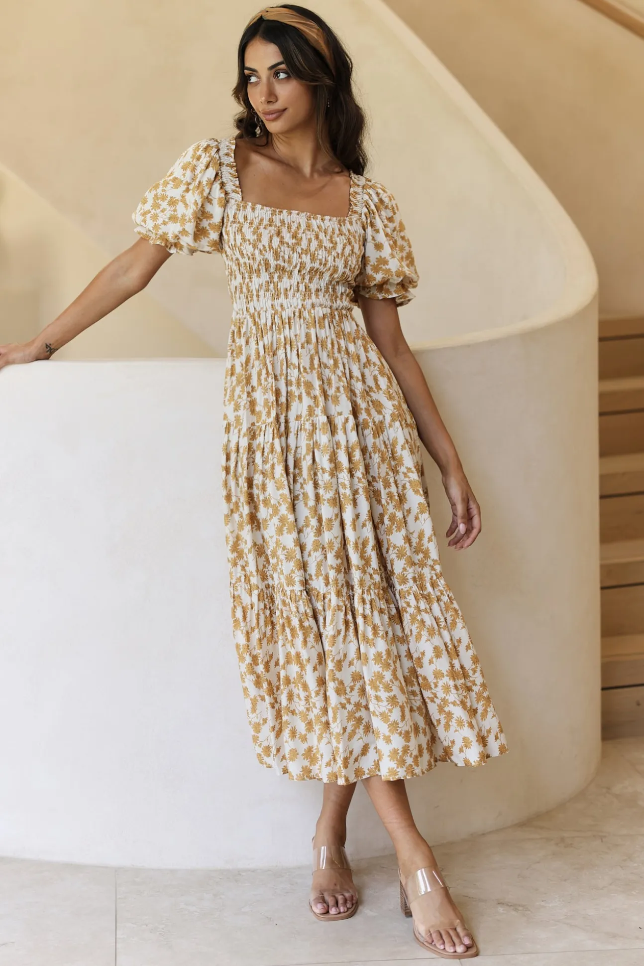 Land And Sky Maxi Dress Yellow