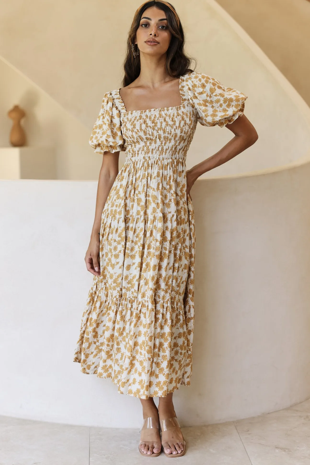 Land And Sky Maxi Dress Yellow
