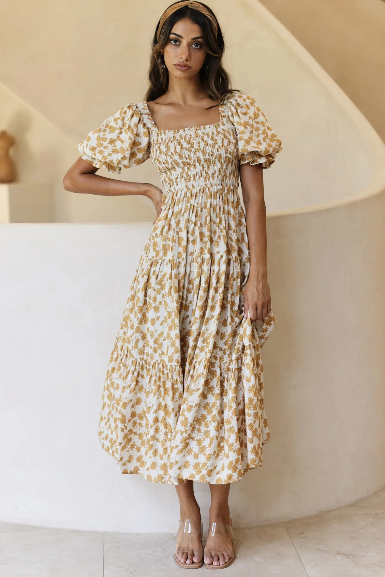 Land And Sky Maxi Dress Yellow