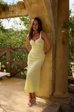 Last Word Midi Dress Yellow