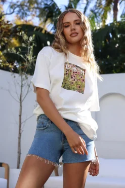 LEE Baggy Recycled Cotton Tee Floral Dreams