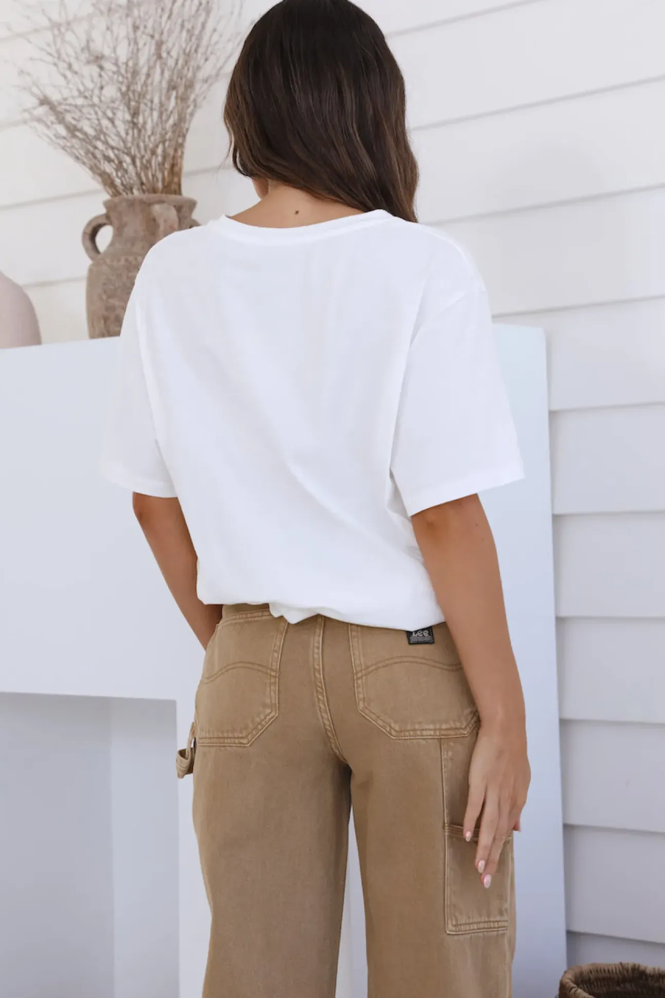 LEE High Baggy Carpenter Jeans Organic Tan