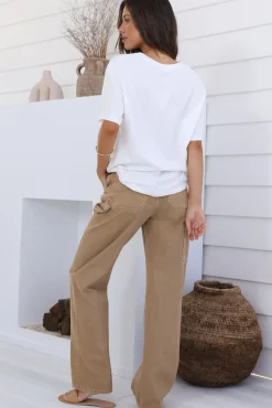 LEE High Baggy Carpenter Jeans Organic Tan
