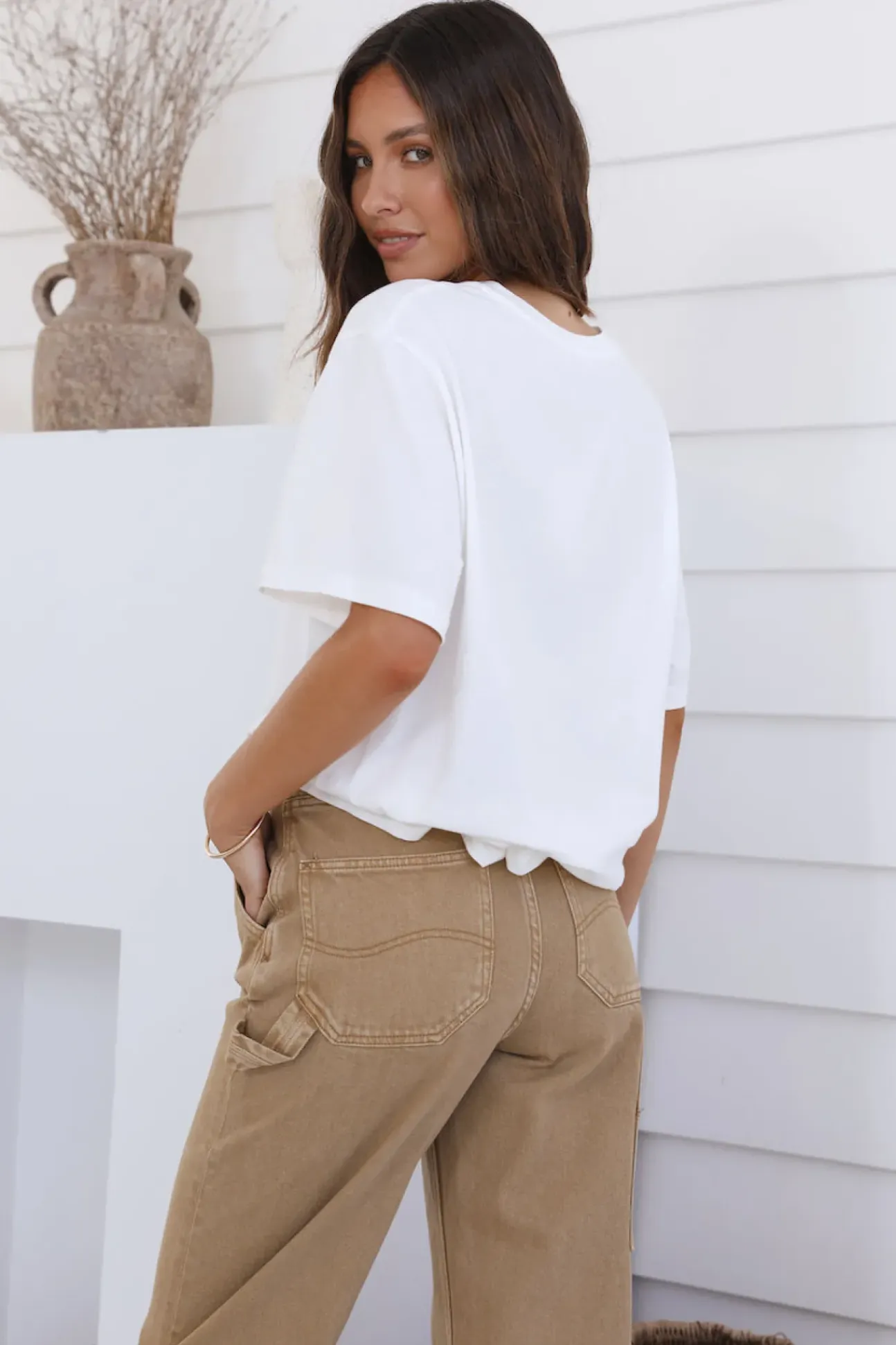 LEE High Baggy Carpenter Jeans Organic Tan