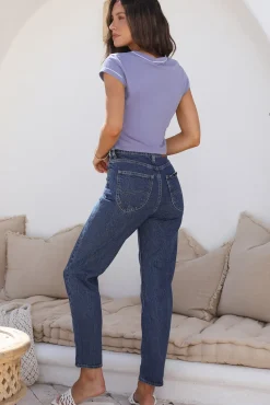 LEE High Moms Jean Missy Blue