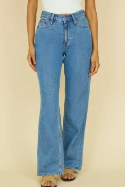 LEE 90's Mid Baggy Jean Blue Saints