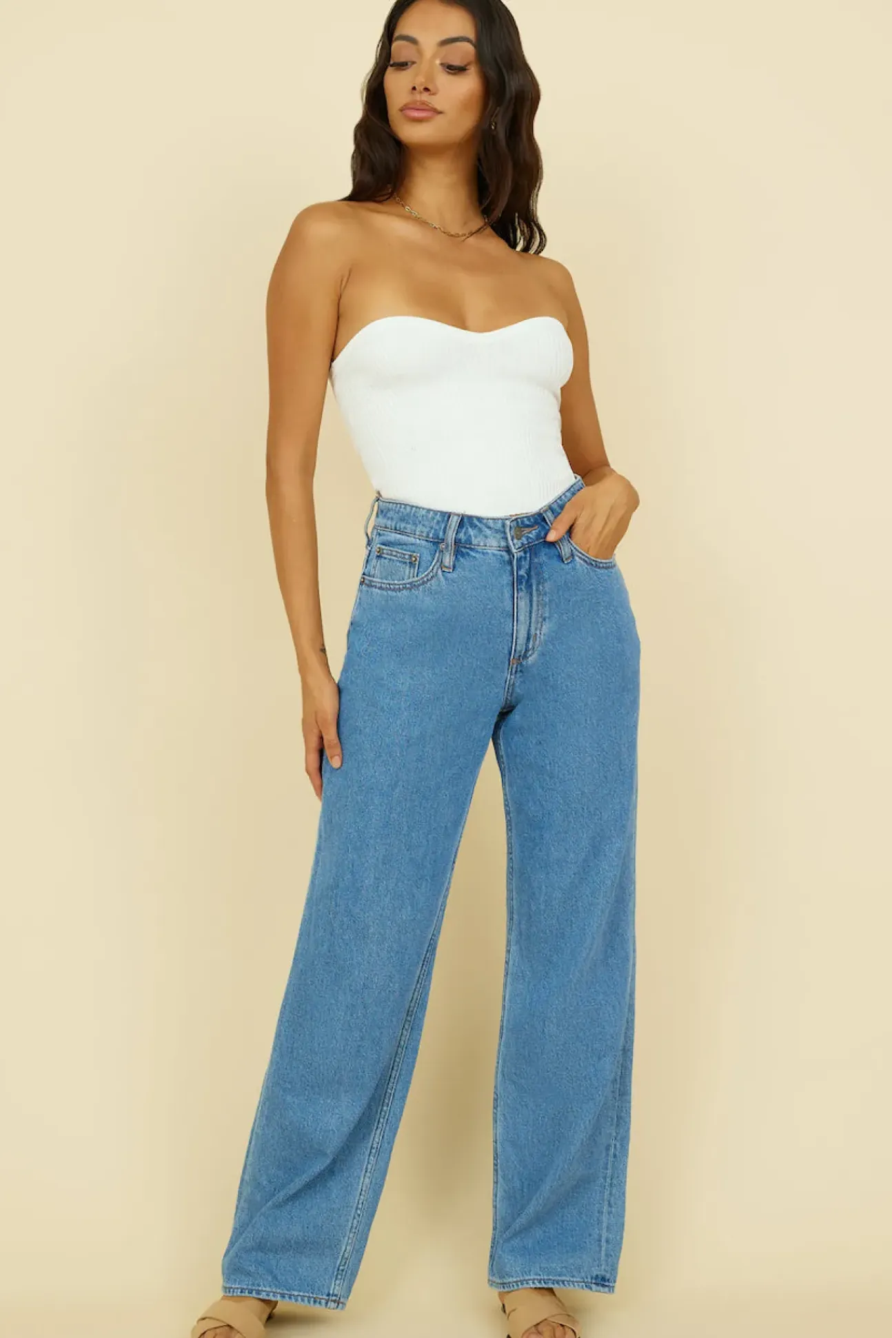 LEE 90's Mid Baggy Jean Blue Saints