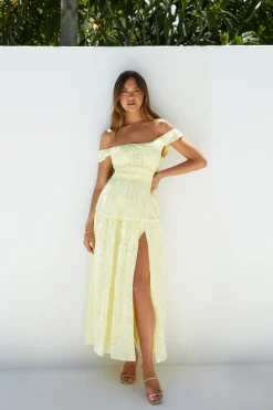 Lemon Blossom Maxi Dress Yellow
