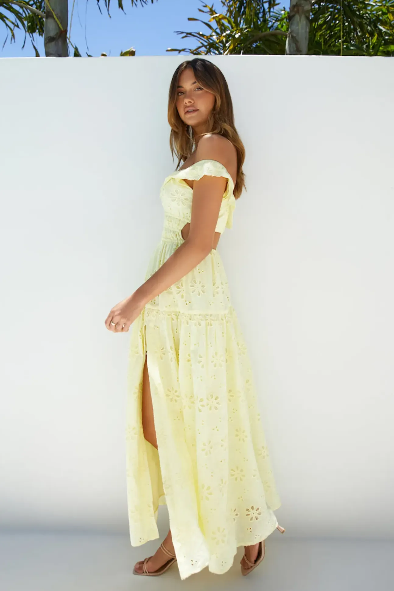 Lemon Blossom Maxi Dress Yellow
