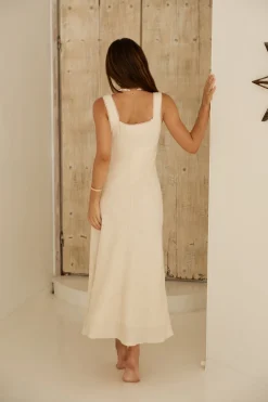 Lemon Squeeze Maxi Dress Beige