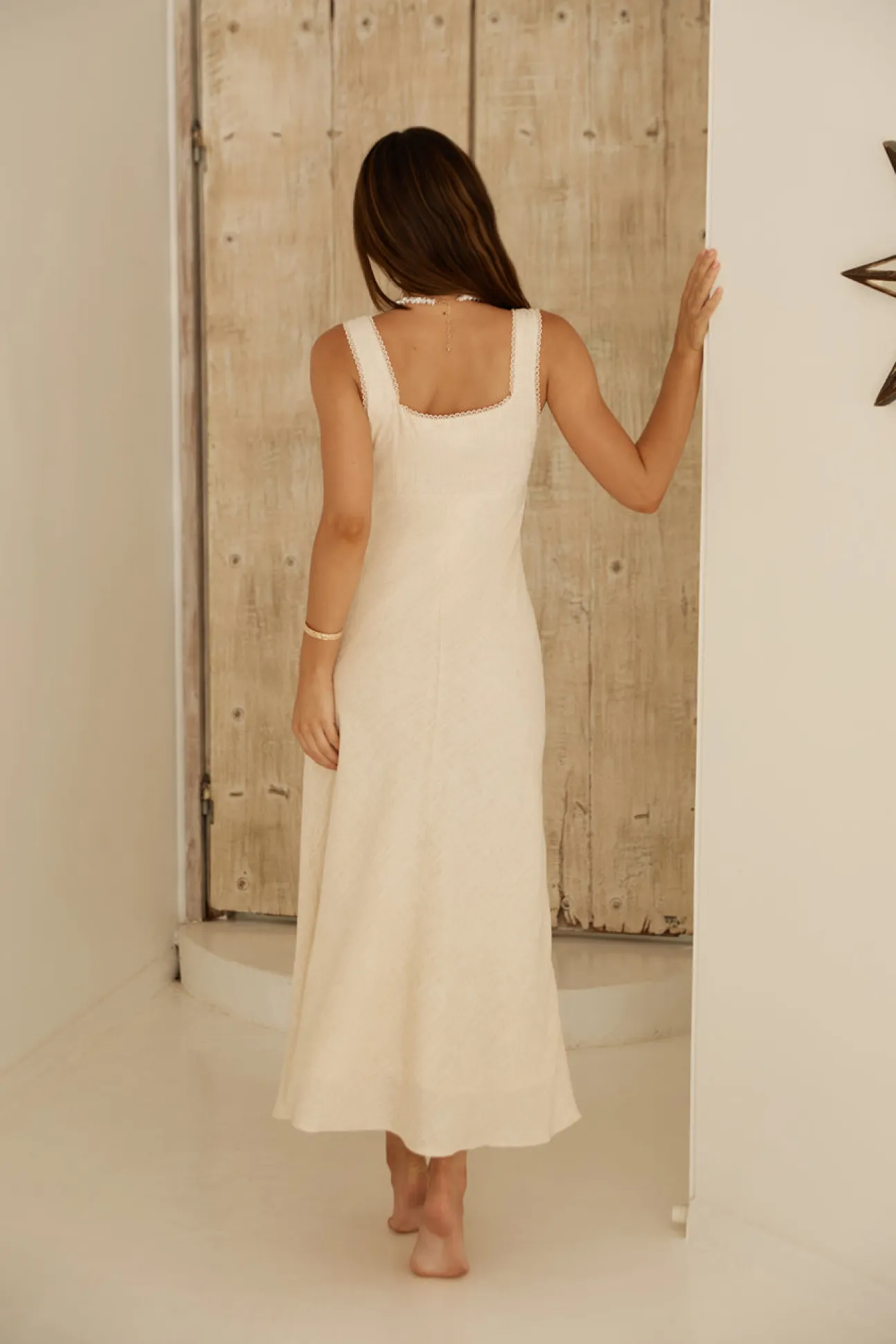 Lemon Squeeze Maxi Dress Beige