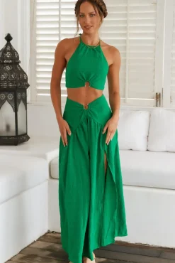 Lemon Tree Crop Top Green