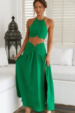Lemon Tree Crop Top Green