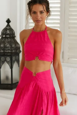 Lemon Tree Crop Top Pink