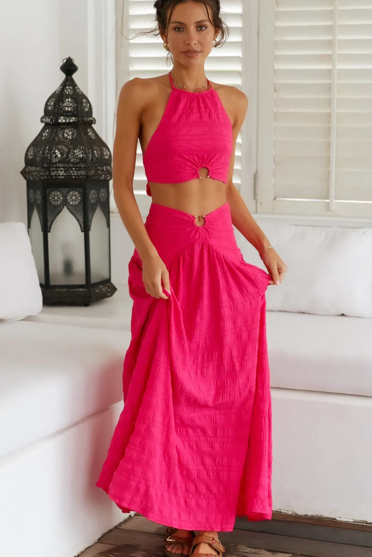 Lemon Tree Crop Top Pink
