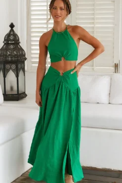 Lemon Tree Maxi Skirt Green