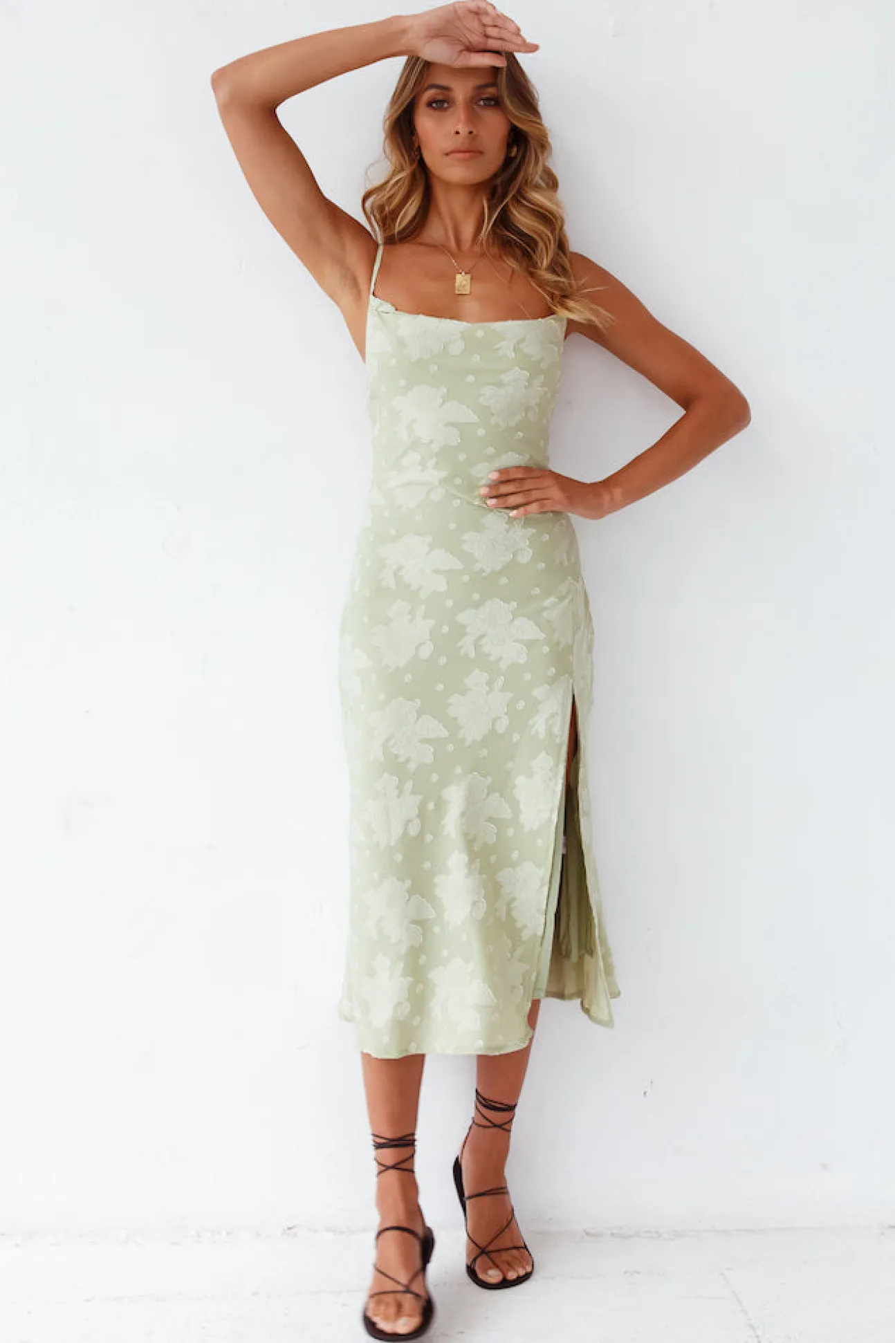 Leora Midi Dress Green