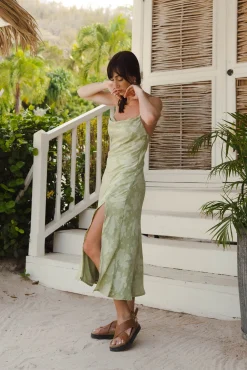 Leora Midi Dress Green