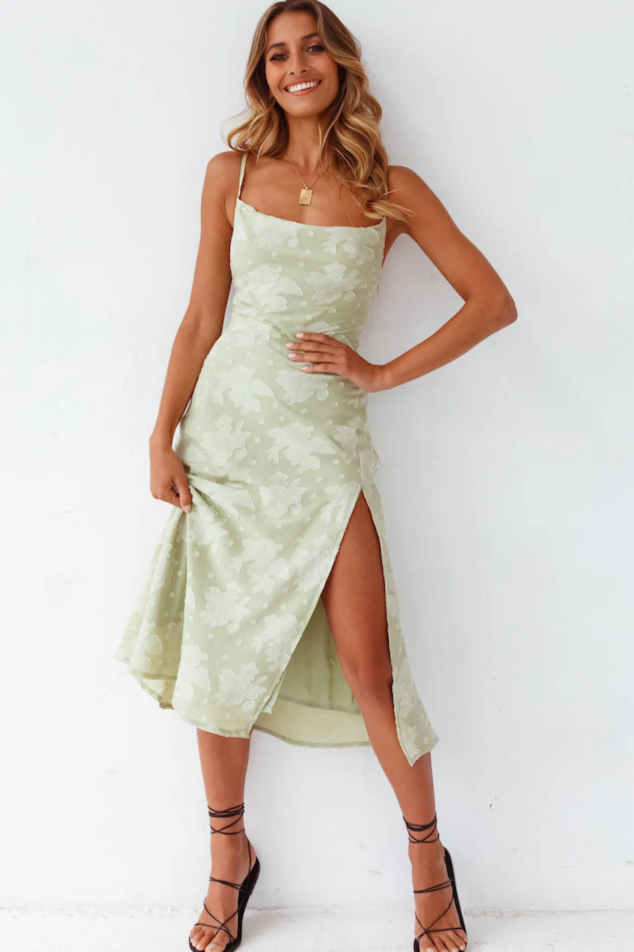 Leora Midi Dress Green