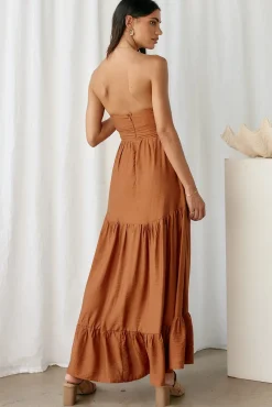 Let's Fly Away Maxi Dress Tan
