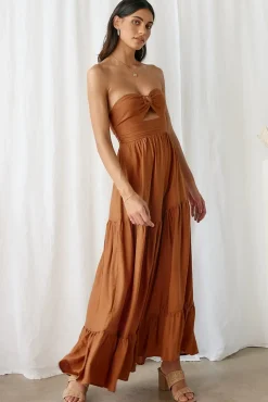 Let's Fly Away Maxi Dress Tan