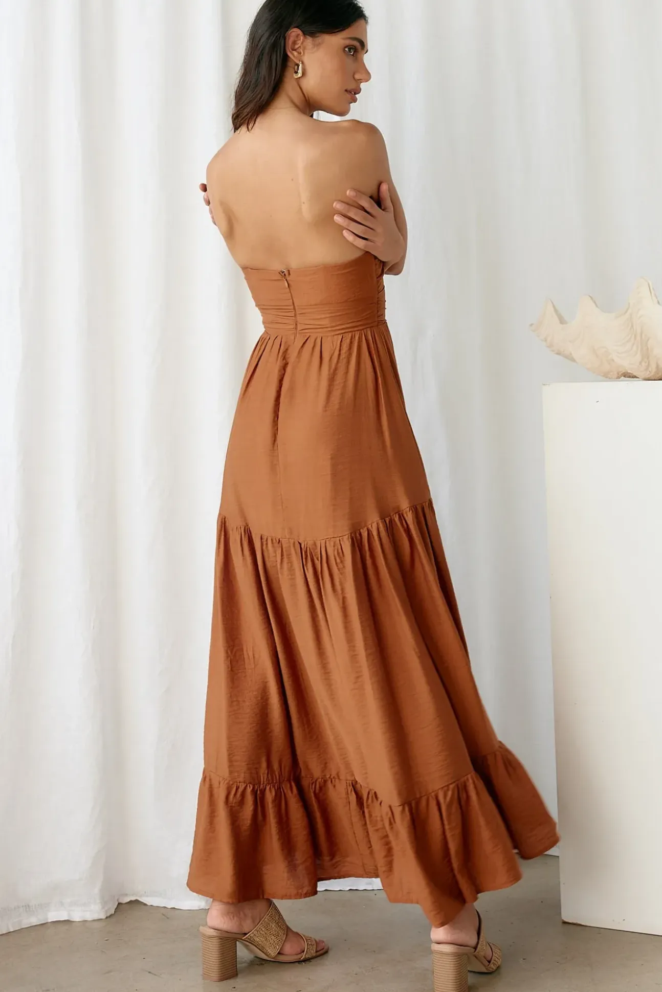 Let's Fly Away Maxi Dress Tan