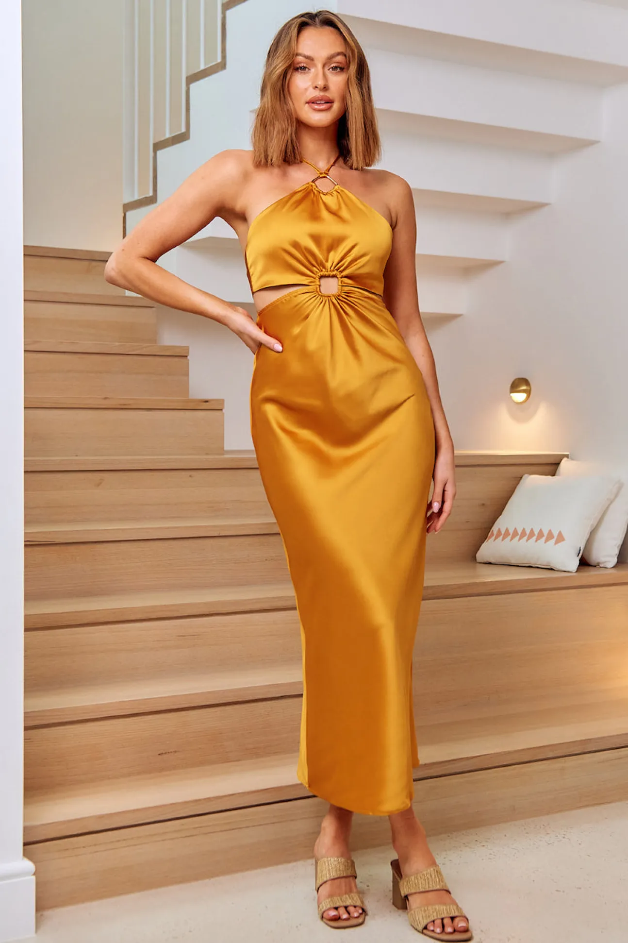Levelled Soul Maxi Dress Gold