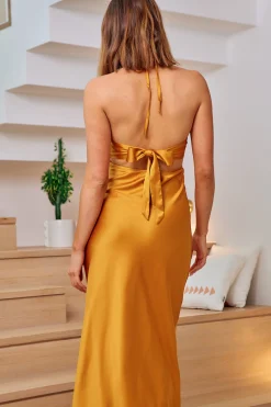 Levelled Soul Maxi Dress Gold