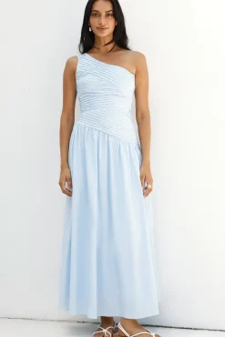 Lexi Love One Shoulder Maxi Dress Blue
