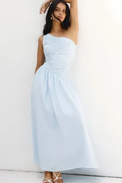 Lexi Love One Shoulder Maxi Dress Blue