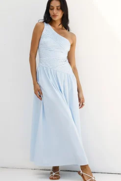 Lexi Love One Shoulder Maxi Dress Blue