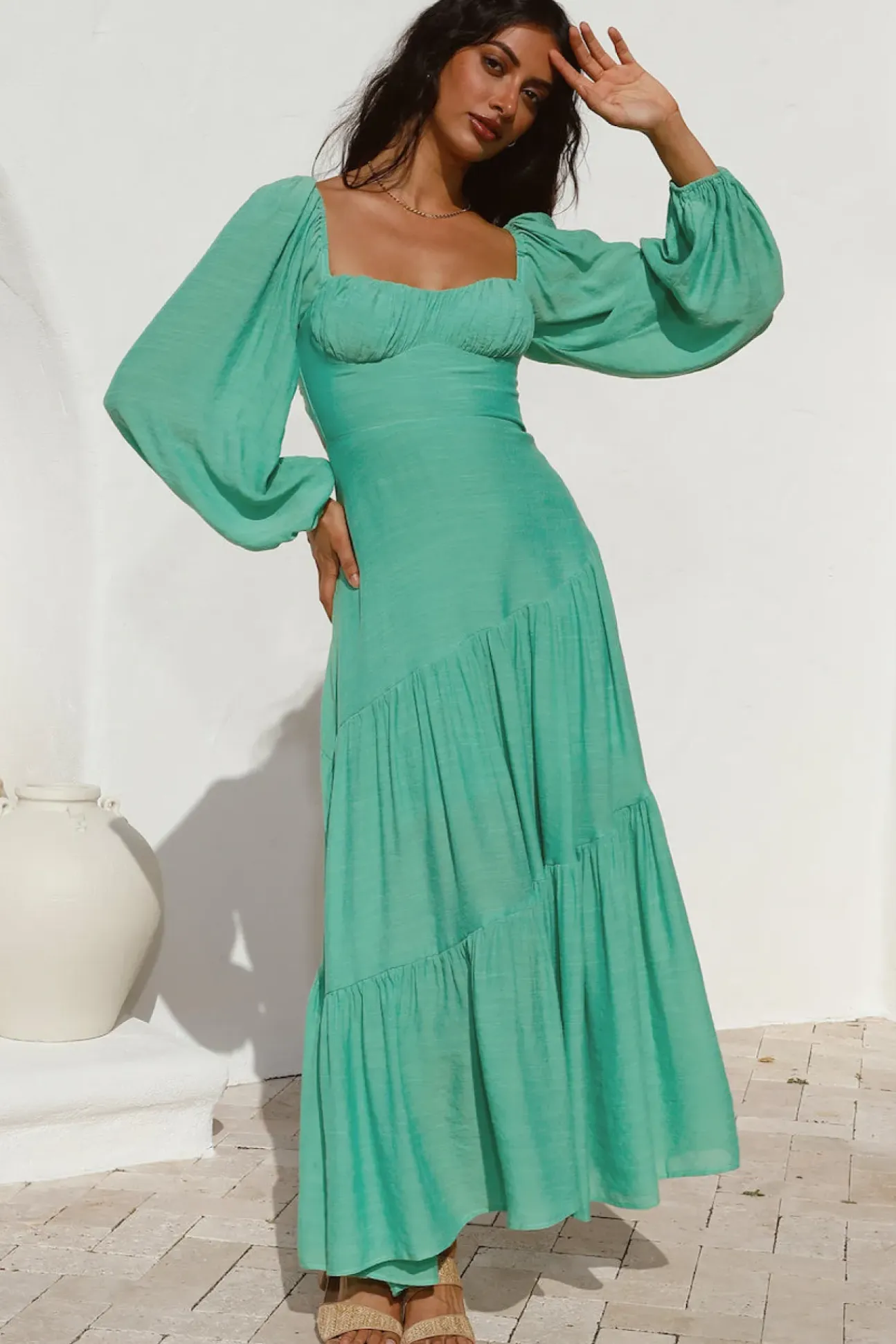 Like A Princess Maxi Dress Green