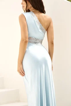 Limitless Love Satin Maxi Dress Blue