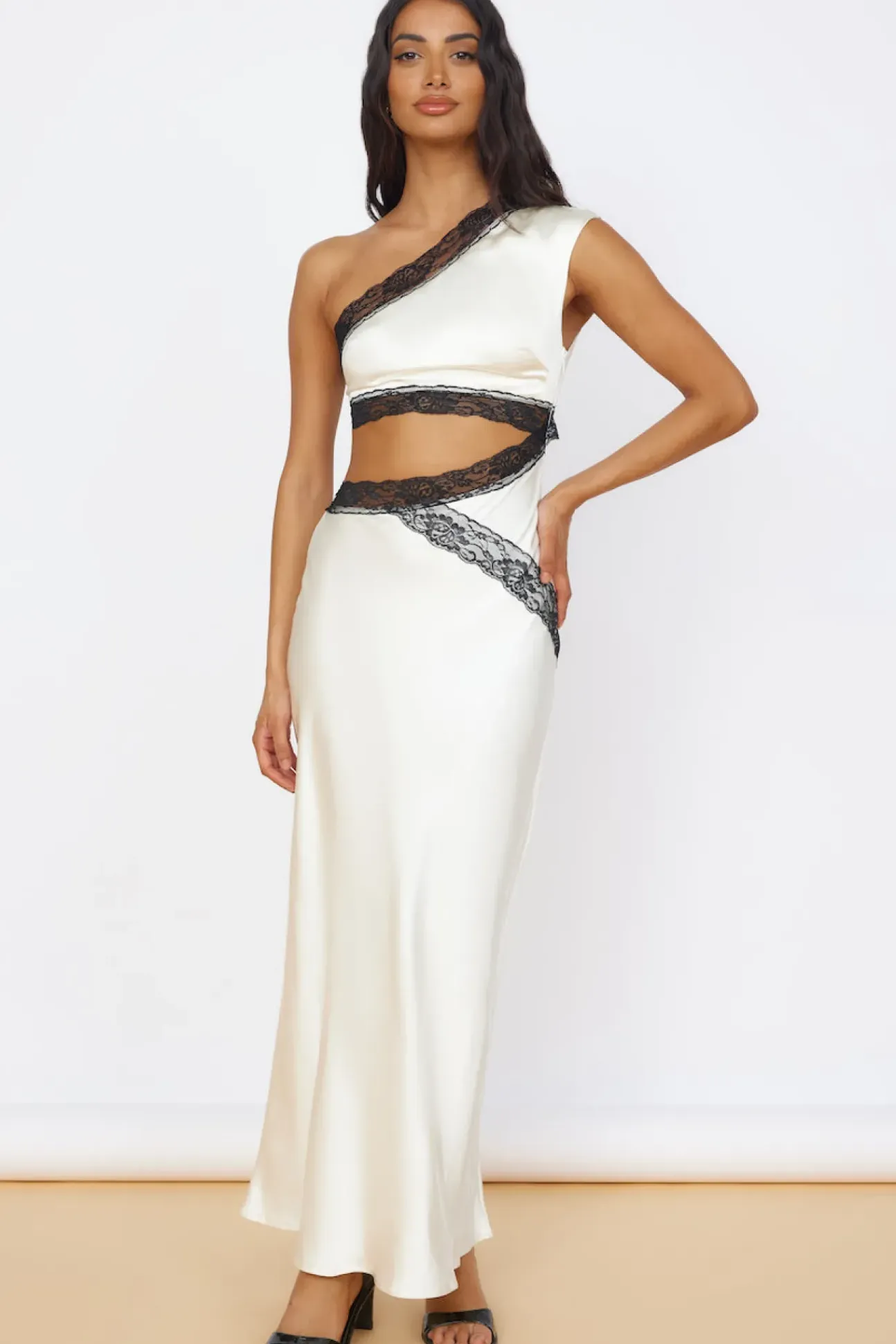 Limitless Love Satin Maxi Dress Champagne