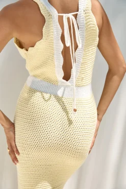 Lisbon Lover Knit Maxi Dress Yellow