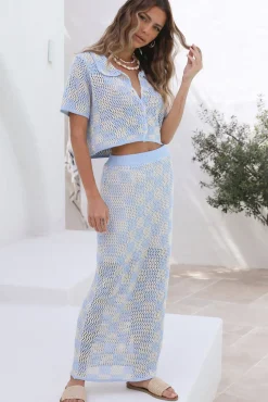 Lost Memories Maxi Skirt Blue