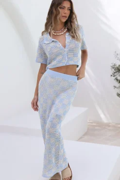 Lost Memories Maxi Skirt Blue