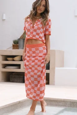 Lost Memories Maxi Skirt Orange