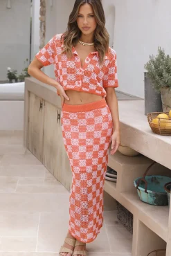 Lost Memories Maxi Skirt Orange