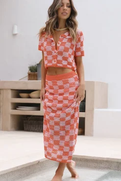Lost Memories Maxi Skirt Orange