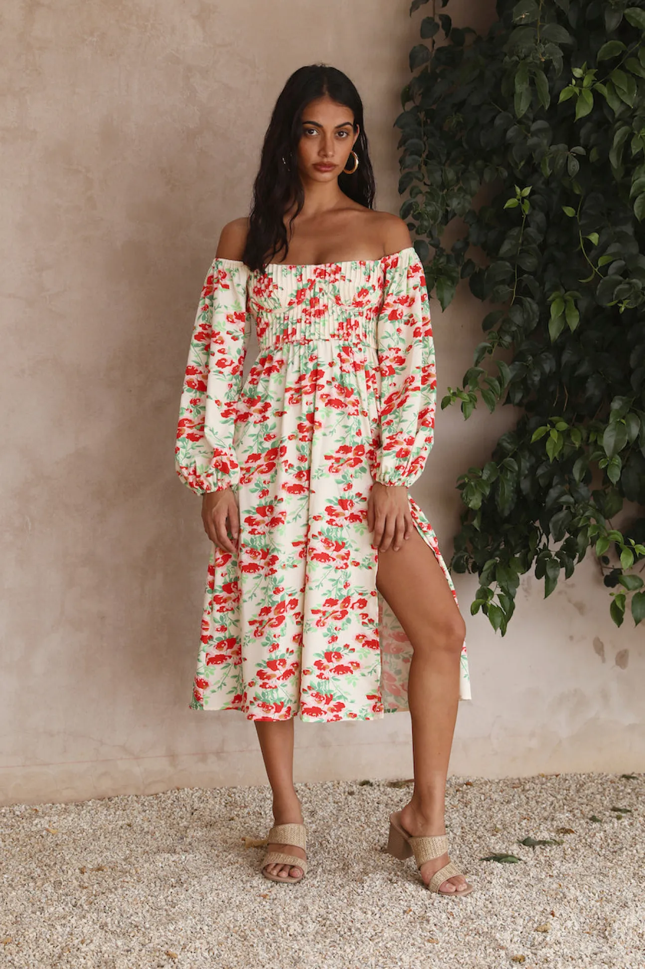 Love Affair Midi Dress Floral