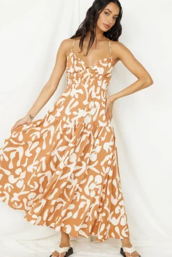Lover Of Love Maxi Dress Brown