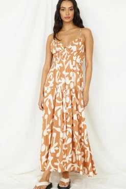 Lover Of Love Maxi Dress Brown