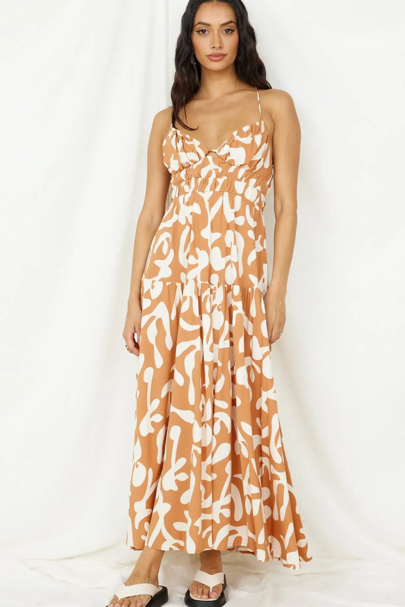 Lover Of Love Maxi Dress Brown