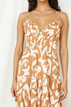 Lover Of Love Maxi Dress Brown