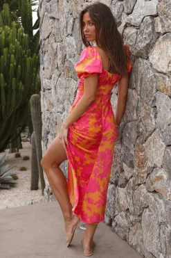 Lovers Balcony Maxi Dress Orange